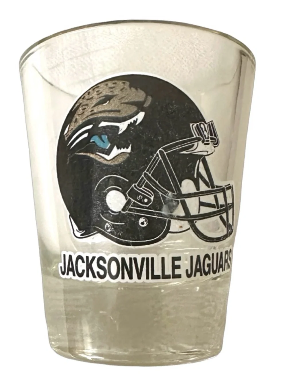 HUNTER Vintage NFL 1 1/2 oz Clear Shot Glass (lot of 9) Souvenir Collectible